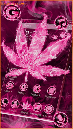 Pink Smoky Fire Rasta Weed Themes HD Wallpapers screenshot