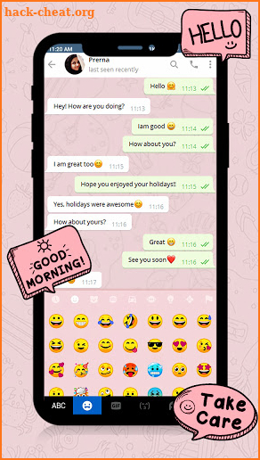 Pink SMS Keyboard Background screenshot