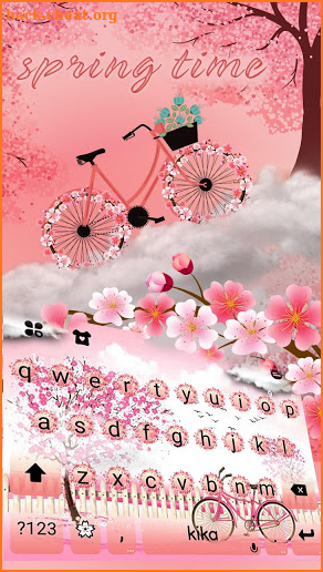 Pink Spring Keyboard Theme screenshot