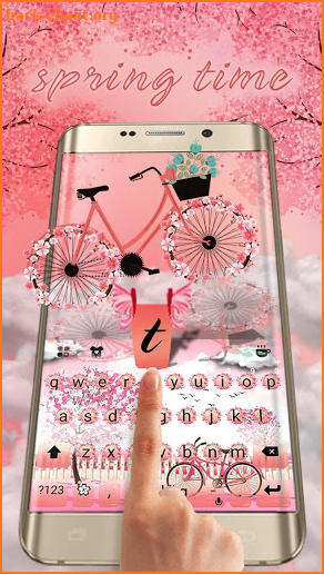 Pink Spring Keyboard Theme screenshot