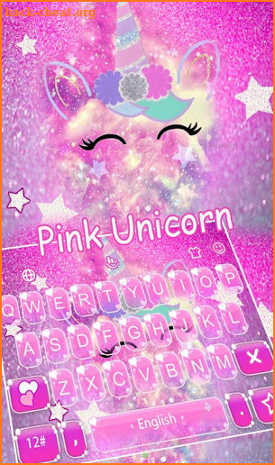 Pink Unicorn Keyboard Theme screenshot