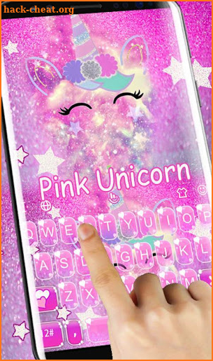 Pink Unicorn Keyboard Theme screenshot