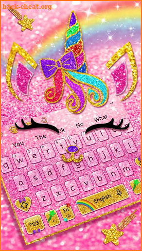Pink Unicorn Kitty Keyboard screenshot
