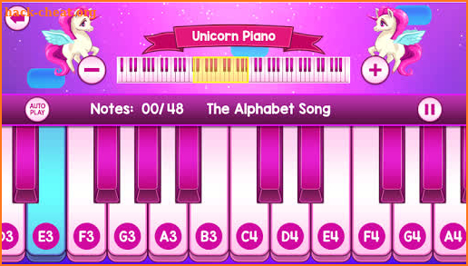 Pink Unicorn Piano - Free Piano Music For All Ages screenshot
