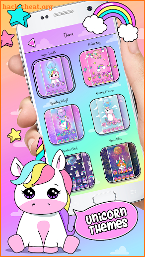 Pink Unicorn Theme Launcher screenshot