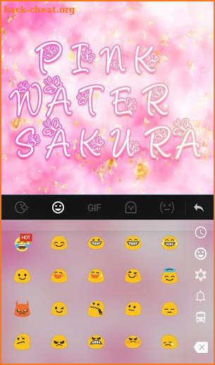Pink Water Sakura Keyboard Theme screenshot