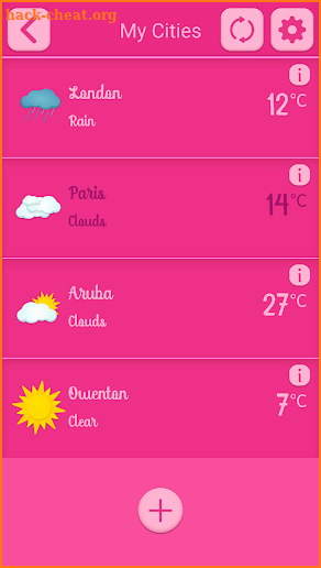 Pink Weather Widget screenshot