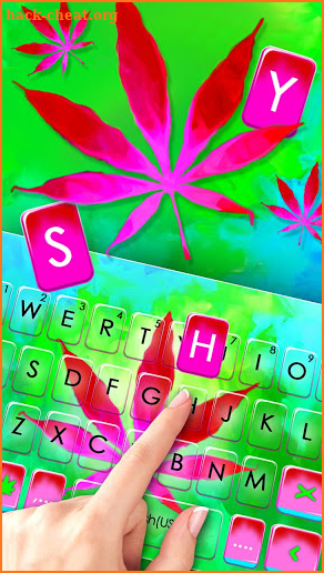 Pink Weed Keyboard Theme screenshot