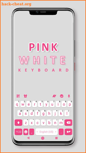 Pink White Chat Keyboard Theme screenshot