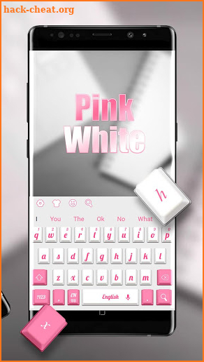 Pink White Keyboard screenshot