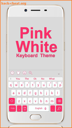 Pink White Keyboard Theme screenshot