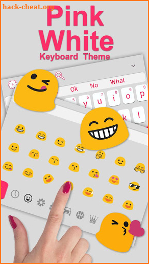 Pink White Keyboard Theme screenshot