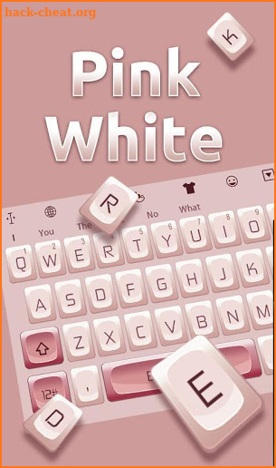 Pink White Mechanical Keyboard Theme screenshot