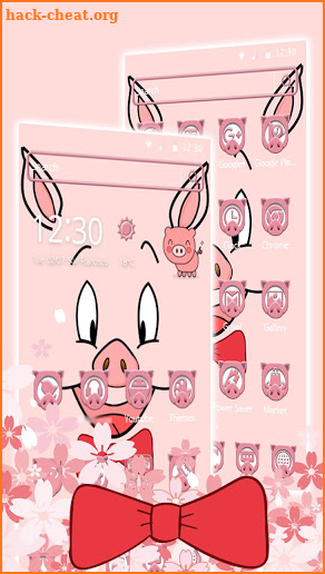 Pink Wiggles Pig Face Theme screenshot