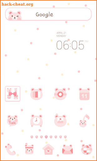 PinkBear dodol launcher theme screenshot