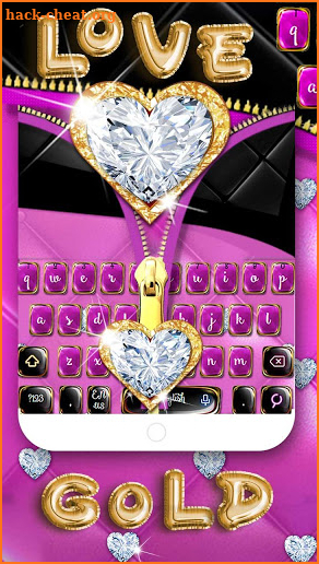 Pinky Bling Bowknot Keyboard screenshot