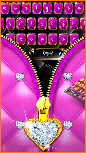 Pinky Bling Bowknot Keyboard screenshot