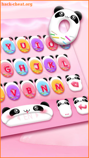Pinky Panda Donuts Free Keyboard Theme screenshot