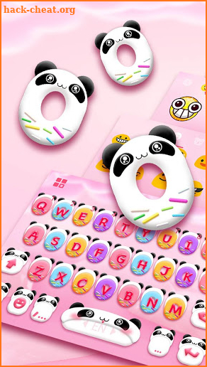 Pinky Panda Donuts Free Keyboard Theme screenshot