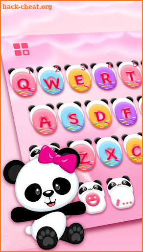 Pinky Panda Donuts New Keyboard Theme screenshot