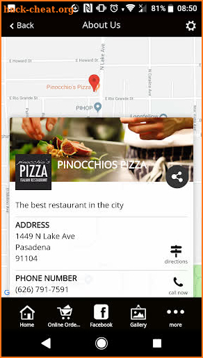 Pinocchios Pizza screenshot