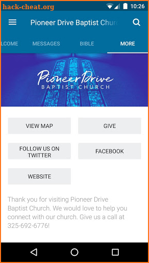 Pioneer Drive Baptist Church screenshot