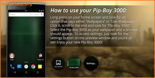 Pip-Boy 3000 Live Wallpaper screenshot