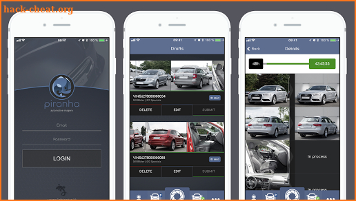 Piranha App - Automotive imagery screenshot