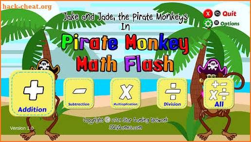 Pirate Monkey Math Flash screenshot