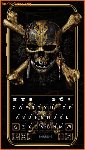 Pirate Skull Keyboard Background screenshot