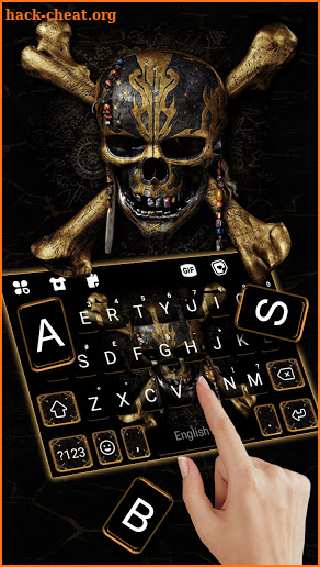 Pirate Skull Keyboard Background screenshot