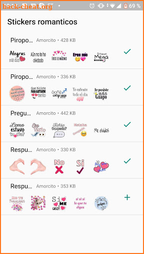 Piropos para WhatsApp - Stickers románticos screenshot