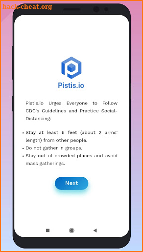 Pistis.io Social Distancing App screenshot