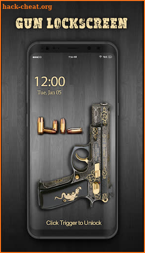 Pistol Shooting Lock Screen screenshot