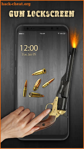 Pistol Shooting Lock Screen screenshot