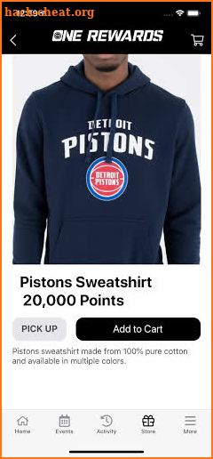Pistons One Rewards screenshot