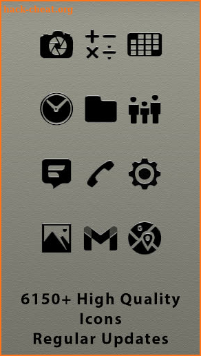 Pitch Black - Frameless Icons screenshot