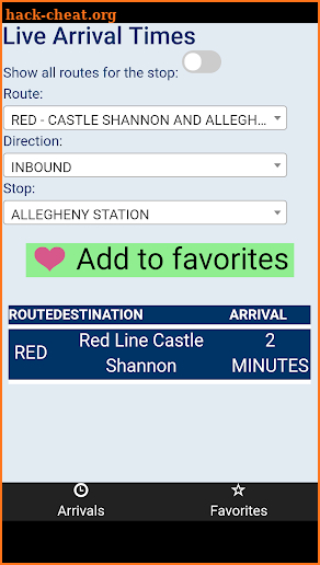 Pittsburgh Port Authority Bus Tracker screenshot