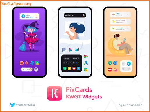 PixCards KWGT - Modern Card Style Widgets screenshot