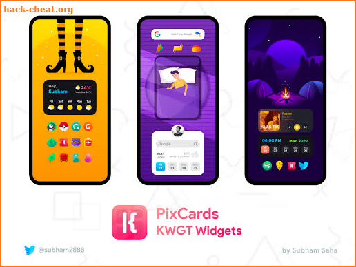 PixCards KWGT - Modern Card Style Widgets screenshot