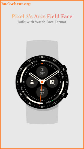 Pixel 3's Arcs Field Watchface screenshot