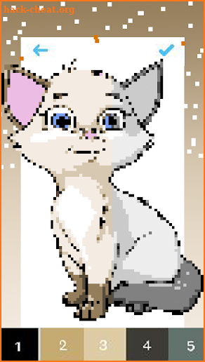 Pixel-art: animal color by number screenshot