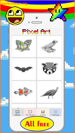Pixel Art - Animals  poly coloring by number screenshot