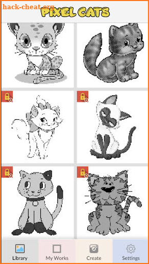 Pixel Art Cats - Color By Number screenshot