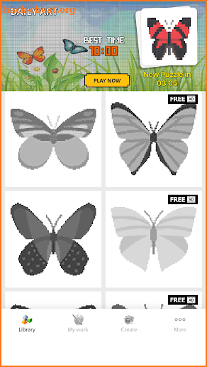Pixel Art - Coloring Butterfly screenshot