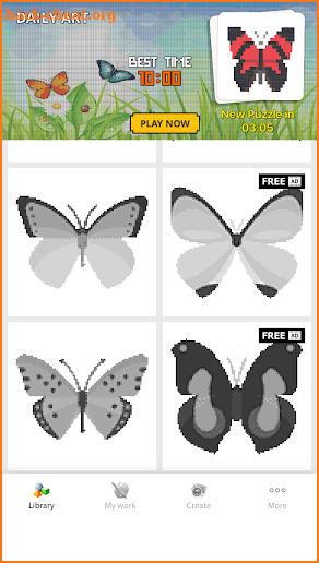 Pixel Art - Coloring Butterfly screenshot