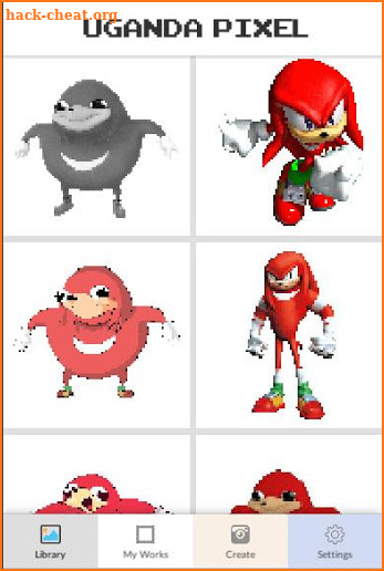 Pixel art Coloring by numbers for knuckles screenshot