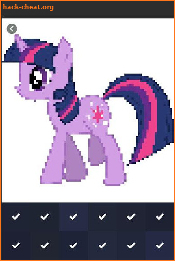 Pixel art Coloring by numbers for  little pony screenshot