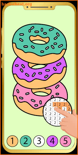 Pixel Art Dessert - Color by number screenshot