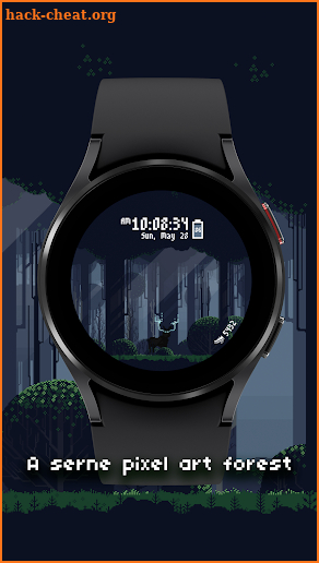 Pixel Art Forest Watch Face screenshot